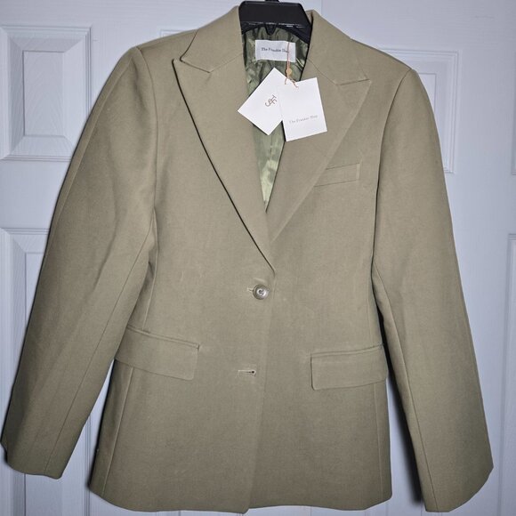 The Frankie Shop Colette Hourglass Blazer Green Size M/L - Picture 2 of 5